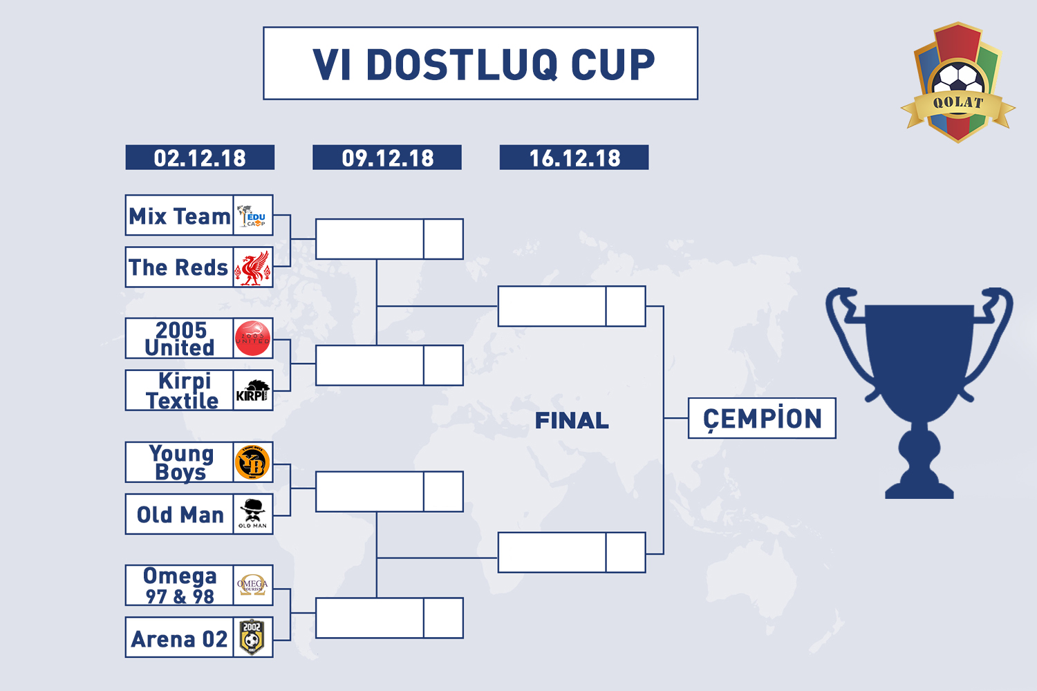 VI DOSTLUQ CUP - 1/4 final oyun cədvəli